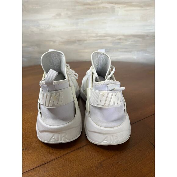 Nike Air Huarache Run Ultra Triple White Lace Up Shoes Sz 10.5 819685-101 main image 5